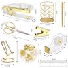 EOOUT Gold Office Supplies Set - Complete Desk Accessories