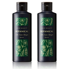 Future Lab Botanical Color Cream Shampoo, Black, 6.8 fl oz (200 ml) / Approx. 1 Month Supply, Hair Dye Shampoo, Hair Color, Hair Dye Shampoo, White Hair Dye (With Serial Number), 2 Pieces