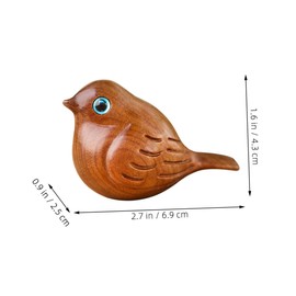 Mobestech Wood Craft Bird Figurine Charming Rustic Carved Bird Statue for Home Decor Animal Sculpture for Tabletop Adorable Bird Ornament for Living Room Office