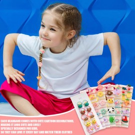 Baby Girls Hair Ties, 60 Pcs Cute Cartoon Elastic Hair Bands Ponytail Holders Animals Flower Multicolor Hair Bobbles Hair Accessories for Girls Infants Toddlers Kids Children (Multi-colored B)