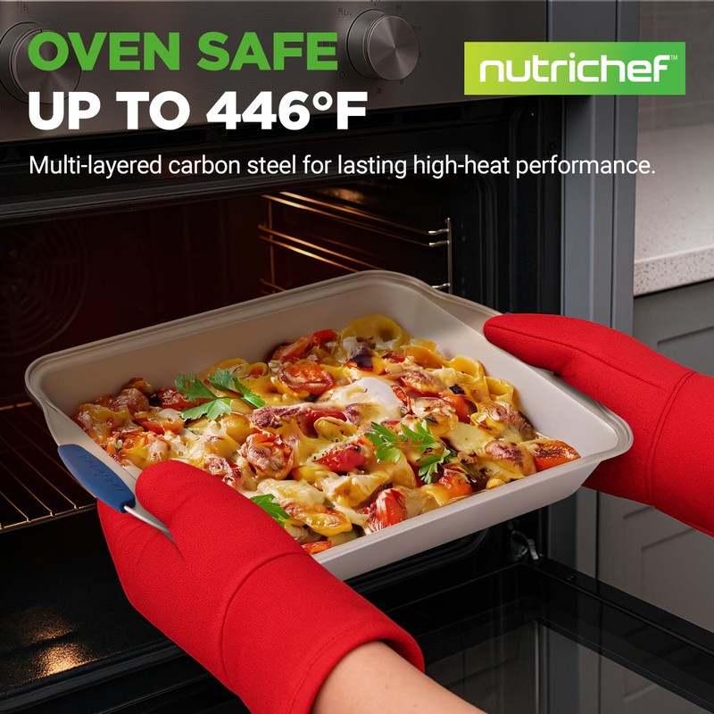 NutriChef 10-Piece Nonstick Bakeware Set - Premium Carbon Steel Baking