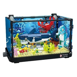 Doyomtoy Aquarium Block Set, Sea Animal Exhibits, Aquarium Decorations, Birthday Gifts for Children and Adults, Collectibles