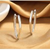 Unbranded 925 Silver Plated V-Shape CZ Huggie Earrings Cartilage Hoop