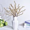 1 PCS Champagne Pearl Branches, 42cm Bendable Artificial Beaded Stem
