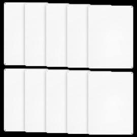 10-Pack White Blank Sign, 10"x 7" Plastic