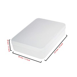 Goodma 8 Pieces Frosted Rectangular Plastic Boxes Empty Storage Organizer Containers with Hinged Lids for Small Items and Other Craft Projects (115 x 85 x 28 mm)