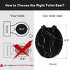 Angel Shield Marble Toilet Seat Durable Molded Wood with Quiet