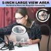 10X 30X Large Floor Magnifying Glass with Light and Stand,36
