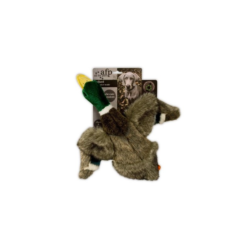 ALL FOR PAWS Mallard Dog Toy with Squeaker, 10-inch/ 25
