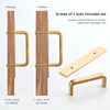 SNBTLA Solid Brass Cabinet Pull with Backplate, 2 Pack Brushed