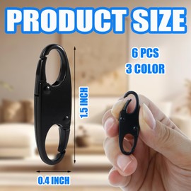 Zipper Clips Anti Theft Deterrent, 6pcs Outdoor Travel Clip, Travel Anti Theft Bag Hook, Pocket Key Ring Clips Luggage Zip Lock
