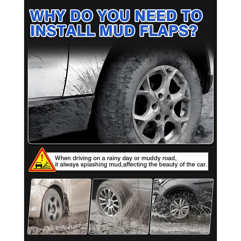 Autorder Mud Flaps Splash Guards for Jeep Grand Cherokee L