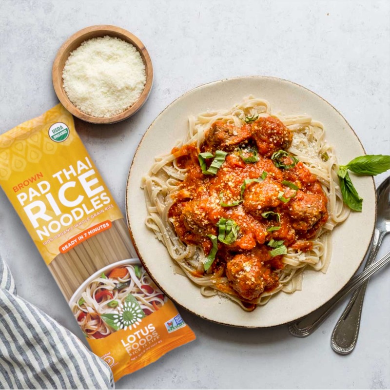 Lotus Foods Organic Brown Pad Thai Rice Noodles (PACK OF