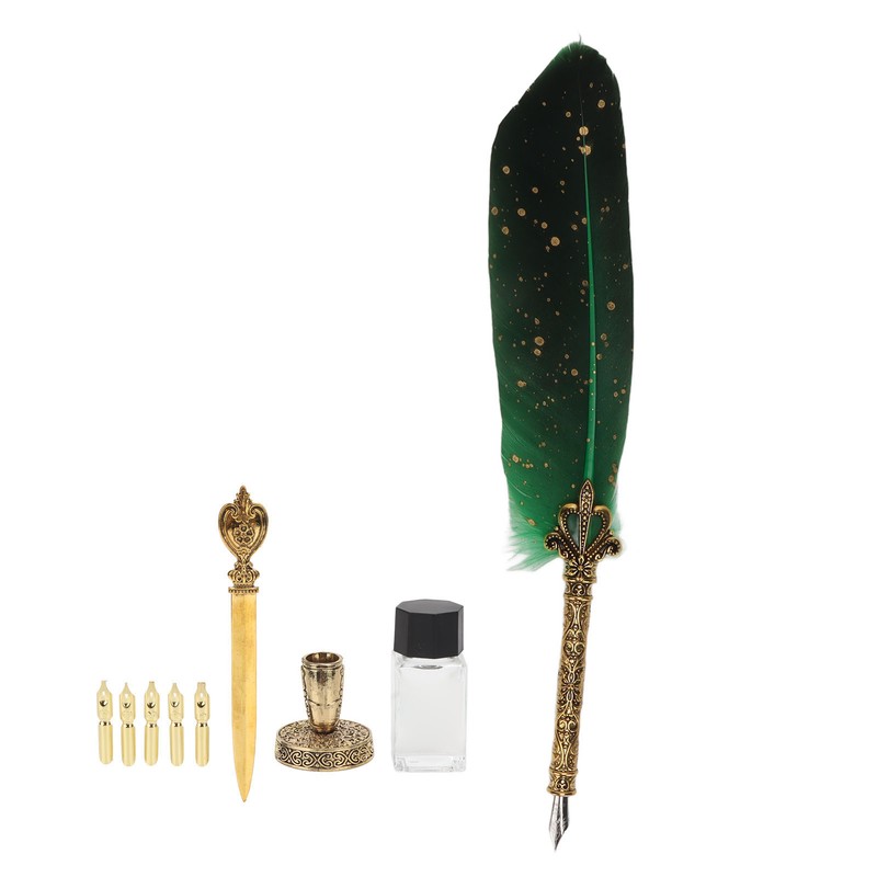 Quill Pen Set Retro Elegant Exquisite Smoothing Writing Multiple Replacement