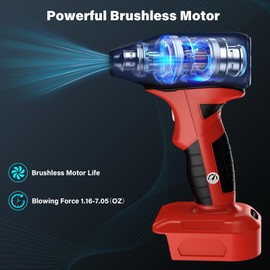 Mini Jet Blower Portable Violent Turbo Fan for Milwaukee 18V M18 Battery, 4-Speed Wireless High Speed Handheld Fan, for Computer Key Board Cleaning,Hair Drying,Camping,Outdoors,Car (No Battery)