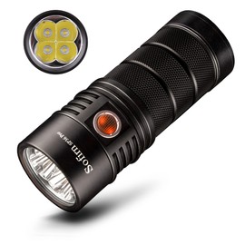 sofirn Flashlight High Lumens, 8000 Lumens Super Bright SP36 Pro Powerful Light USB C Rechargeable with 4*LED 5000K, Anduril 2.0 Programmable UI and Charging Cable（SP36Pro 5000k）