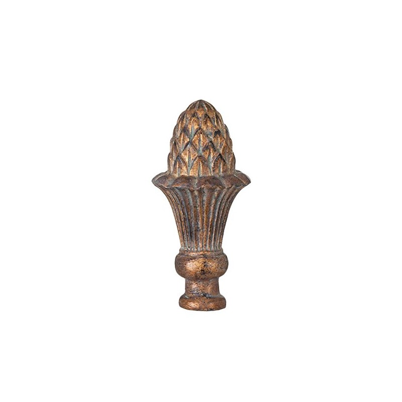 B&P Lamp® Pineapple Style Large Lamp Finial, Copper
