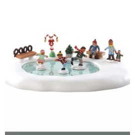 Lemax Gingerbread Skating Pond -Animated Holiday Village/Train/Carnival  Accent