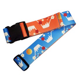 Nihon Aitex WPJ-107 Waist Point Bag Belt Suitcase Belt Japanese Pattern Light Blue Mt. Fuji