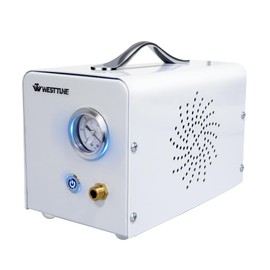 WEST TUNE Lab Diaphragm Vacuum Pump, Portable Oilless Vacuum Filtration Pump for Laboratory Work with 2 Types of Rubber Tubes, Negative Pressure (10L/min)