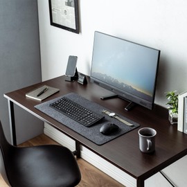 Sanwa Supply MPD-FLT2BK Felt Desk Mat (W x D x H): 23.6 x 11.8 inches (600 x 300 mm), Black