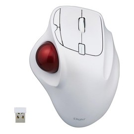 Digio2 MUS-TRIF175W Wireless Trackball 5 Button Optical Mouse White