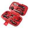 Household Hand Tools - 9-Piece Tool Set Includes Adjustable Wrench,