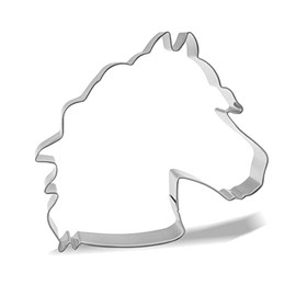 Keewah Large Horse Head Cookie Cutter, 5 x 4.7 inch, Stainless Steel