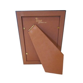 Tizo 5" X 7" Dark Brown Frame with Inlaid Border, Made in Italy