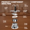 DITOSH 2 Cup Dual Pipe Moka Pot Stainless Steel Stovetop