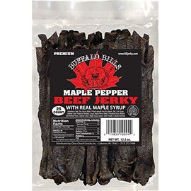 Buffalo Bills 12.5oz Premium Maple Pepper Beef Jerky 7" Strips (25 beef jerky strips per bag)