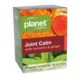 PLANET ORGANIC Joint Calm with Turmeric & Ginger Herbal Tea - 25 Bags, 1 Pack