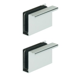 cyclingcolors 2x Glass Door Handle Magnetic Pressure Lock Magnetic Plate with Pull Handle Pressure Opener Glass Door Hinge Display Cabinet Hinge Rustproof 40 x 23 mm Chrome Silver