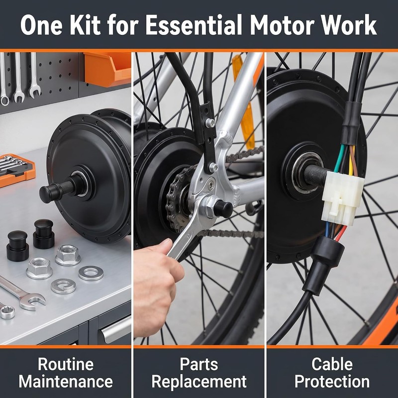 GOUDOGEDC 1 Set E-Bike Hub Motor Axle E-Bike Electric Bicycle