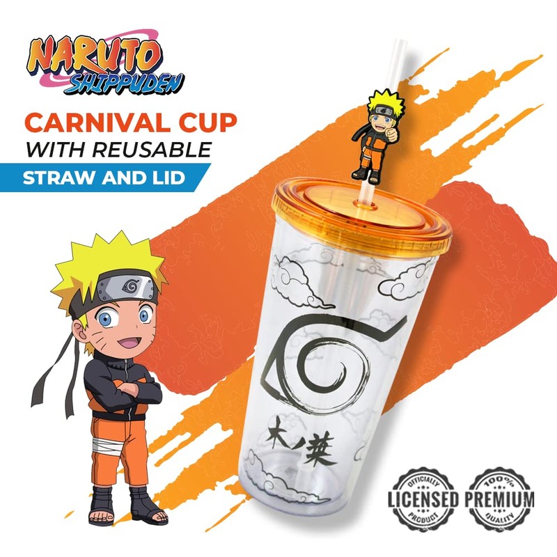 JUST FUNKY Naruto Shippuden Hidden Leaf Village 16 oz Travel