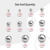 Hilitchi 500 Pcs 11 Size SAE Precision Bearing Steel Ball