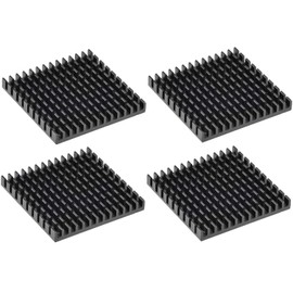 Easycargo 40mm Heatsink Kit 40mmx40mmx5mm + 3M8810 Thermal Conductive Adhesive Tape, Cooler Aluminium Heat Sink for Cooling 3D Printers Stepper Motor TEC1-12706 Thermoelectric Peltier Cooler 40x40x5mm