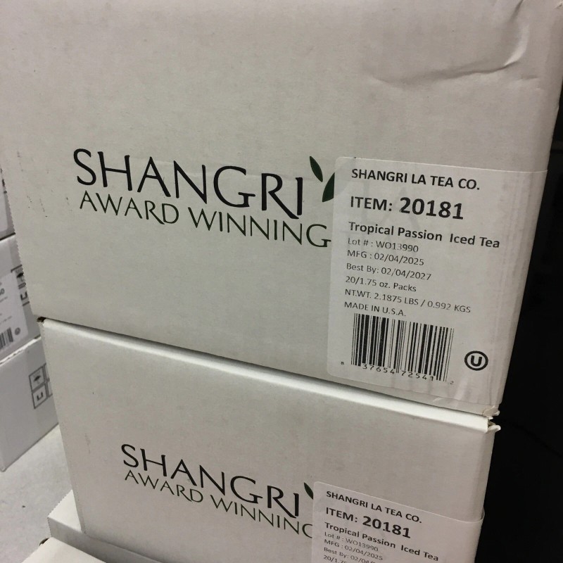 SHANGRI-LA Iced tea. Tropical Passion, fresh brewed, iced tea