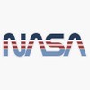 Nasa Worm Retro Blue-Red-Blue Bumper Sticker Window Vinyl Decal 5"
