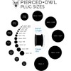 Pierced Owl Black Double Flared Tunnel Plugs in 316L Surgical