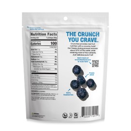 Crunchies Freeze-Dried Fruits, 100% All Natural Crispy Fruit, Non GMO and Kosher, Resealable Freeze Dried Fruit Snack Packs, Pack of 6 (Blueberries)