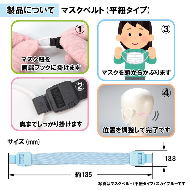 Mono House Mask Belt [Flat String Type] Relieves Ear Pain