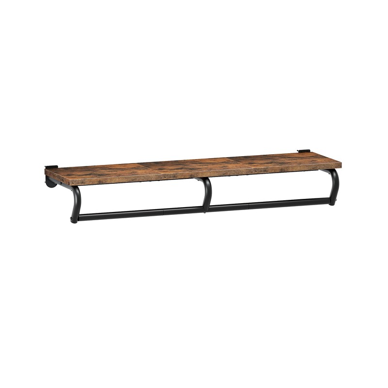 CHOEZON Wall Mounted Clothes Rack, Metal Garment Rack with Top