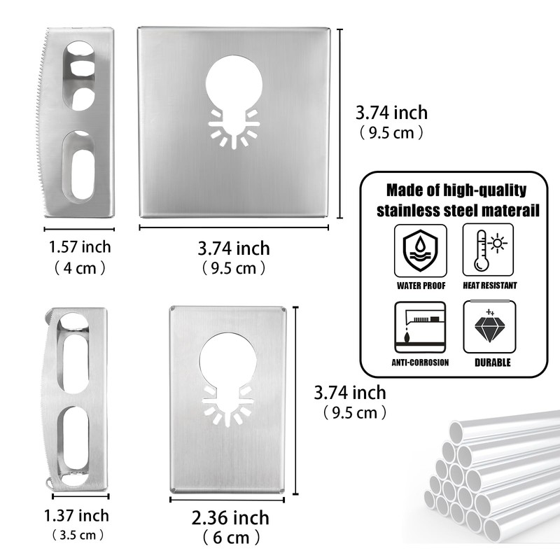 2 Pcs Square Slot Cutter Compatible for Dewalt 20V &