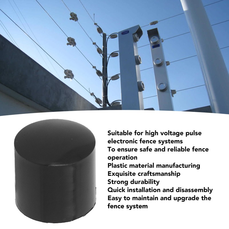 100Pcs Electric Fence Post End Caps Plug Insert Plastic Round