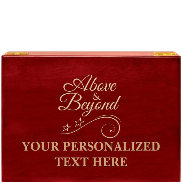 Crown Awards Above and Beyond Rosewood Humidor Gift, Customize with