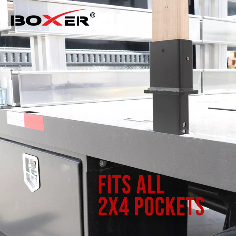 Boxer Tool Heavy Duty 6 Pack Trailer Adjustable Stake Pocket