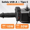 WODHMIEY USB A and Type-C 12V-24V Motorcycle Phone Charger with