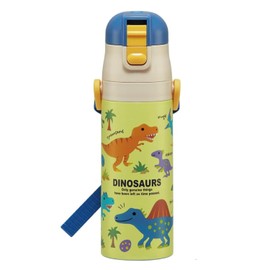 Skater SKDC4-A Children's Water Bottle, 2-Way Direct Drinking, 15.2 fl oz (470 ml), Cup Drink, 14.2 fl oz (430 ml), Jurassic World 23 Boys, Stainless Steel, Thermal Insulated, Lightweight, Sports