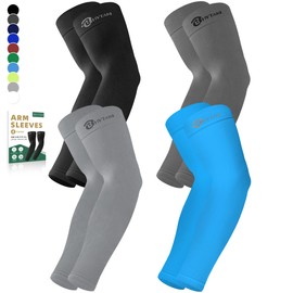 BHYTAKI Cooling Compression Arm Sleeves for Men Women,UPF50 UV Sun Protection Sleeves for Work Sport Tattoo Cover Up